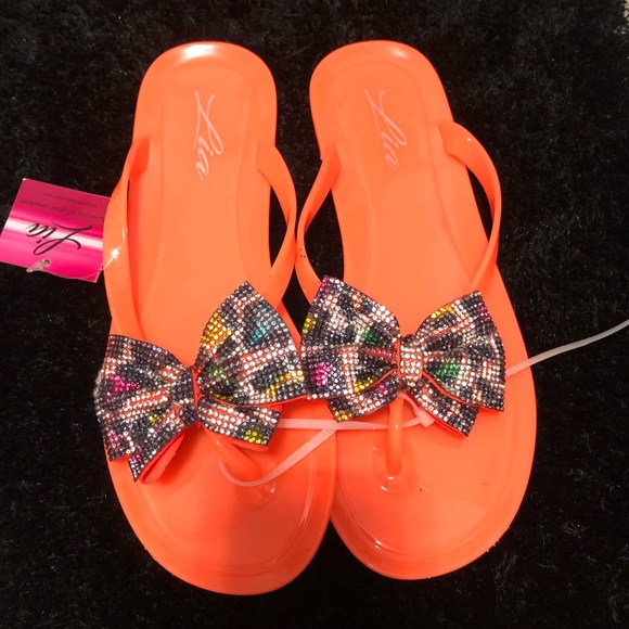 Lia Larrea Shoes - Bow Beach Flip Flops